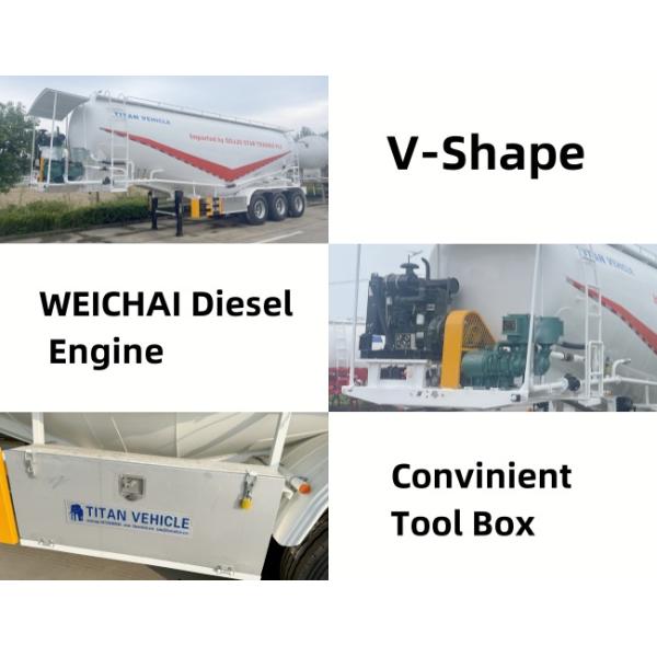 TITAN 3 Axle 40CBM Cement Bulker Trailer for Sale | Cement Bulker Price