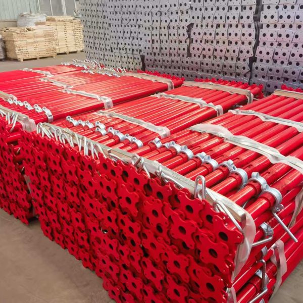 Telescopic Scaffolding Steel Props Silver Heavy Duty Construction Props Customized