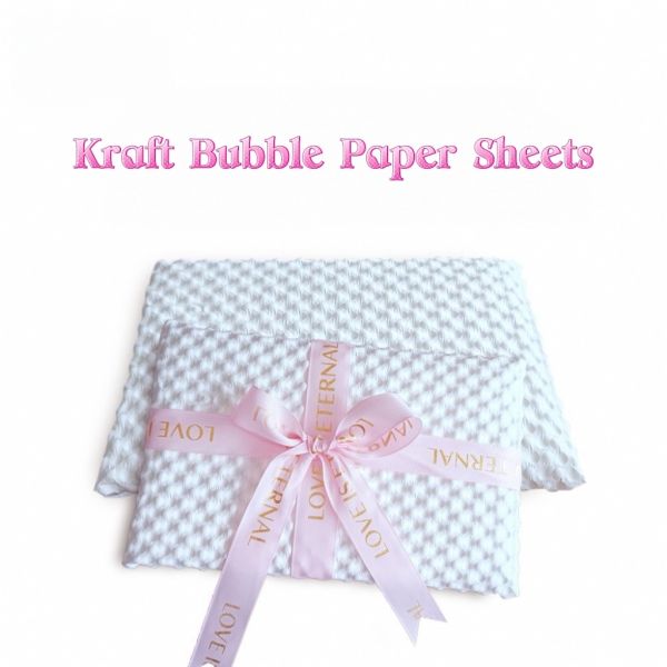 40x40cm Bubble Sheet Paper Cushioning  Kraft Paper Bubble Wrap Paper Based