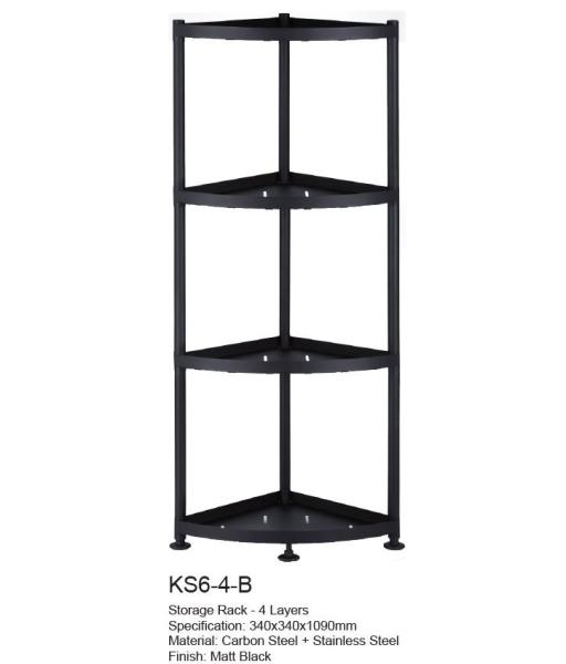 Multifunctional Freestanding Kitchen Rack , Steel Kitchen Corner Shelf Fan Shaped
