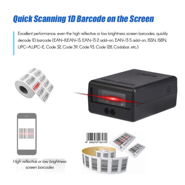 CCD Sensor 1D Qr Barcode Scanner Module USB RS232 Serial TTL YHD-M300C