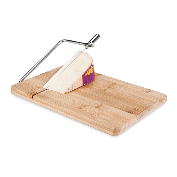 Antibacterial Bamboo Serving Paddle With Stainless Steel Cheese Cutter Cheese Slicer Wire