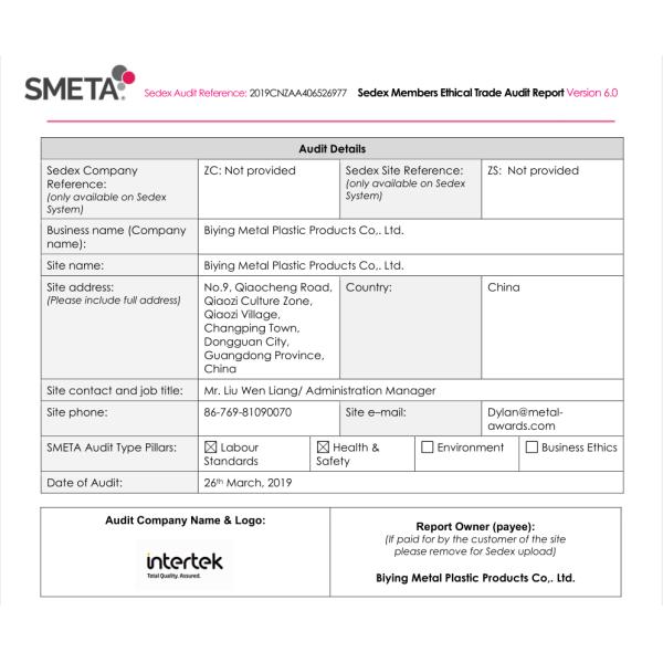 Metal Awards Industrial Co.,Ltd