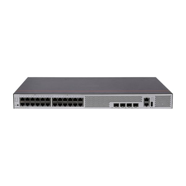 Huawei Switch S5735S-L24FT4S-A with 12 × 10/100Base-Tx ports, 12 × 10/100/1000Base-T ports, and 4 × GE SFP ports for enterprise networks