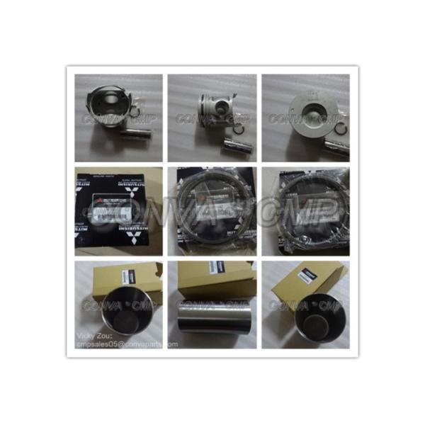 SK200 6D34 Cylinder Liner Kit ME220454 ME996442 / Piston Ring Engine Parts