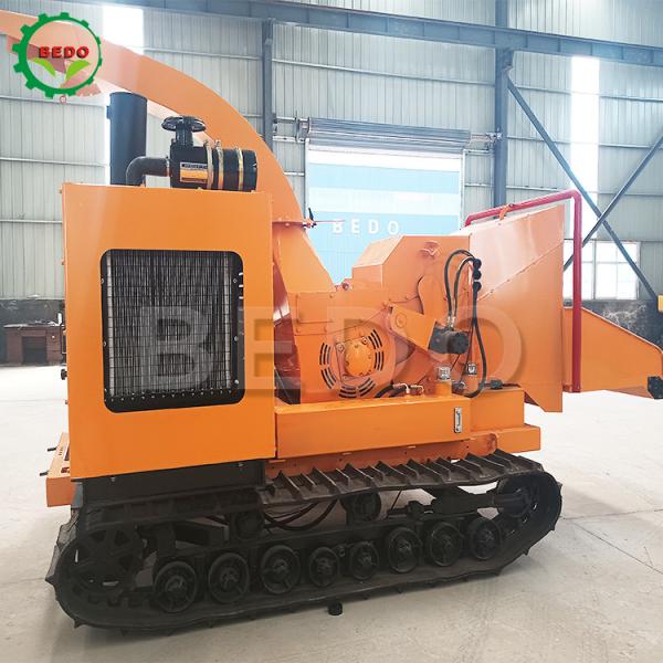 Crawler Diesel Wood Chipper Machine 102HP Branch Tree Shredder Mobile Forestry Chipping