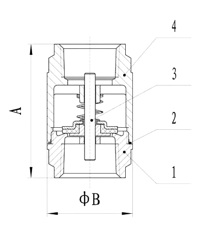 304 ПК задерживающего клапана 2 нержавеющей стали, СС отбрасывает задерживающий клапан