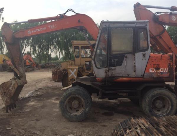 secondhand cheap price / hitachi wheel excavator ex60wd/ex60wd-2 wheel excavator/mini hitachi tyre machine