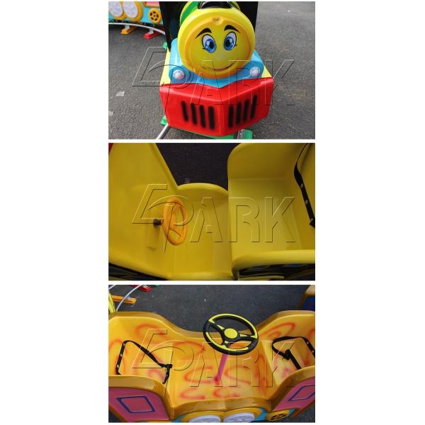 Outdoor Park Kiddy Ride Machine With Seven Seats Fiberglass And Plastic Material