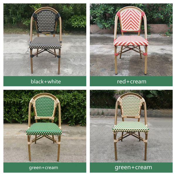 Outdoor Patio Furniture French Style Rattan Chair Paris Cafe Parisian Bistro Chairs