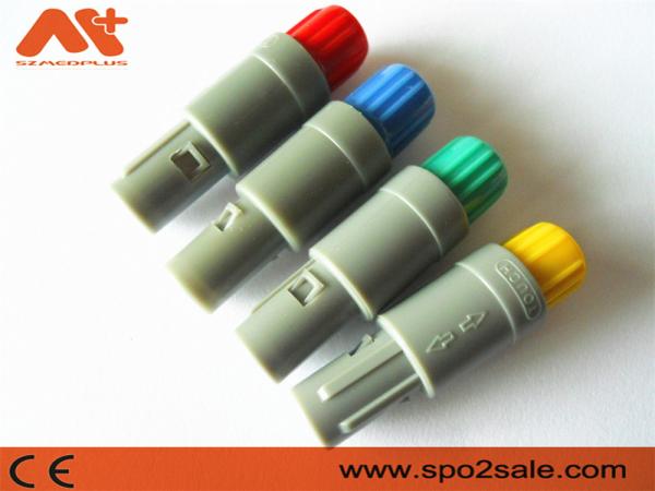 O Pin 6 plástico médico do conector Etco2 obstrui Grey Shell para o cabo de 5.00mm