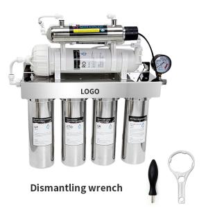 8 Stage RO UV Water Purifier 600G Sink Type Stainless Steel Material