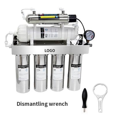 8 Stage RO UV Water Purifier 600G Sink Type Stainless Steel Material