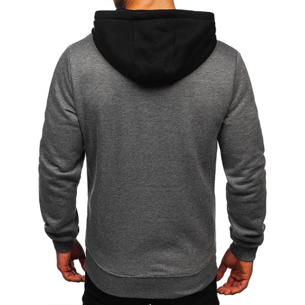 Factory High Quality Black Grey Cotton Polyester Sport Gym Adjustable Men's Hoodie Sweatshirts