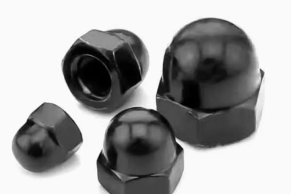 Custom M10 M18 Nylon Dome Cap Nuts M16 Acron nuts Black white round head Plastic Nuts