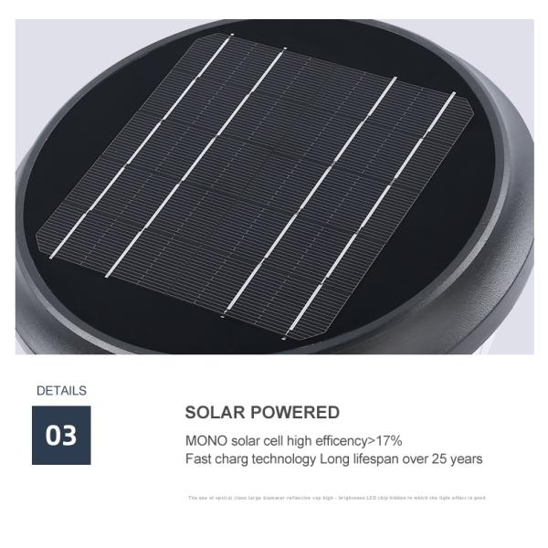 Погодостойкий солнечный сумрак лампы штендера, который нужно рассветать свет столба для патио задворк гаража