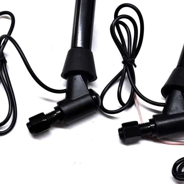 Black Motorcycle Integrated Turn Signals LED Side Mirrors for Replace/Repair Purpose