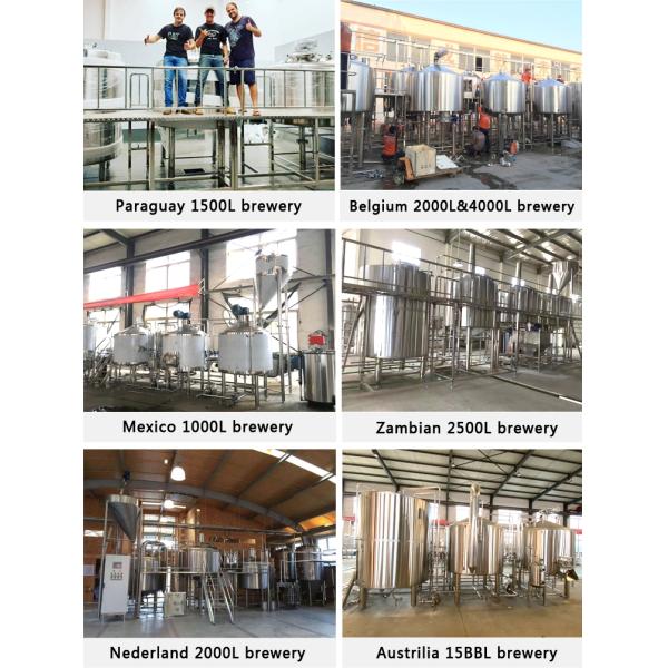 Barriles de acero inoxidable comercial de la cerveza 15 que elaboran el sistema