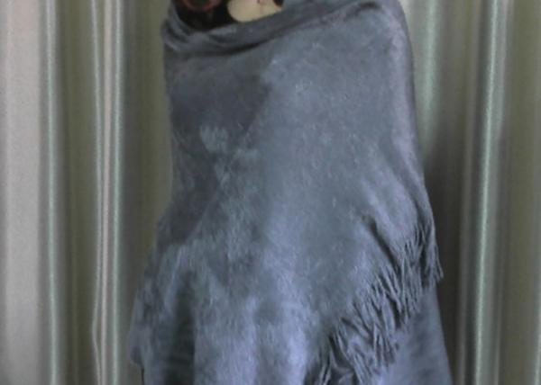 Commercial Acrylic Knit Scarf / Ladies Stoles And Shawls Eco - Friendly