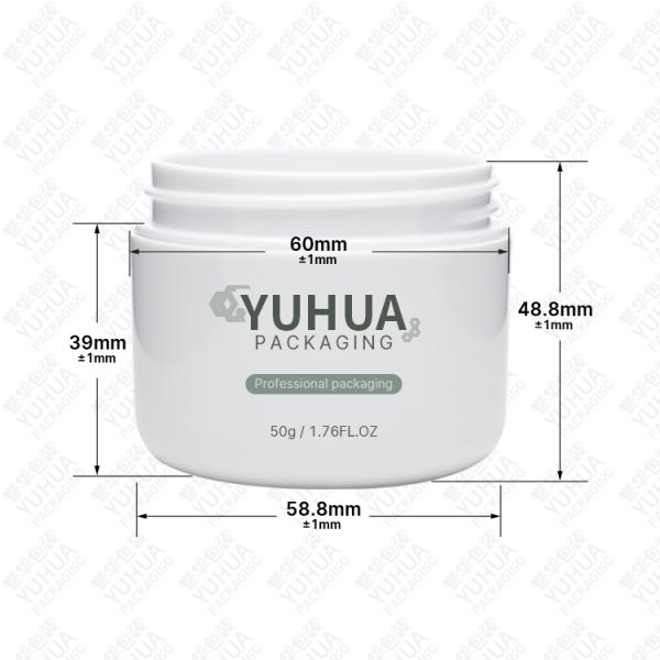 Контейнеры Skincare белого опарника сливк 50g PP пластикового упаковывая с крышкой гриба