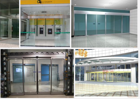 Bright Narrow Framing Commercial Automatic Sliding Doors Dorma , Geze Operator System