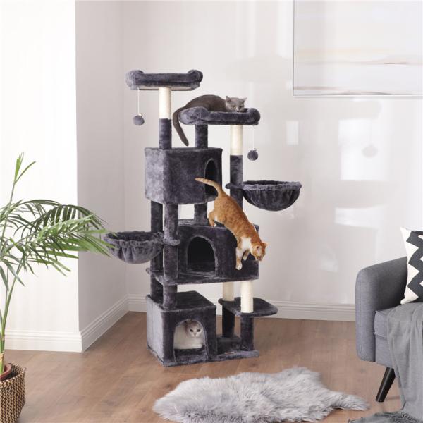 Tall Skinny Simple Songmics Cat Tree Platform 55X40X164 Cm Particle Board Material