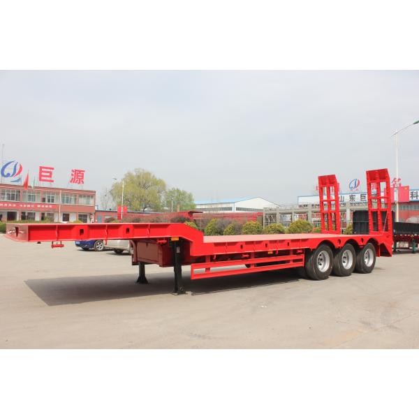 Высокая полезная нагрузка Aotong Гидравлическая система рулевой рампы низкая кровать полуприцеп грузовик 9м 13м