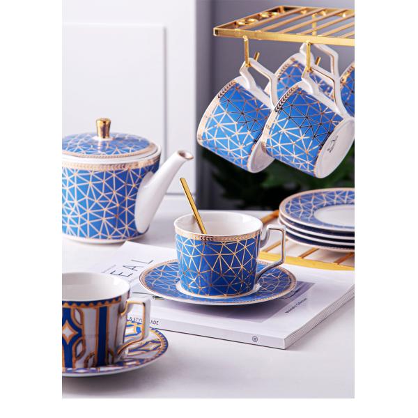 Многоразовый цветочный декальный дизайн фарфоровый стакан и тарелка набор керамический турецкий чайный стакан