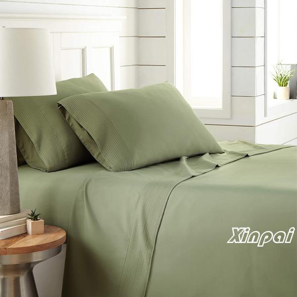 Минималистический сложенный микроволокно полиэстер хлопок гостиничный бытовой четырехкомпонентный постельный белье набор