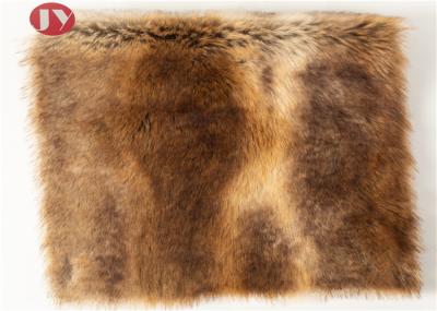 Imitation Animal Plush Faux Fur Fabric Mixed Color Environmental Friendly