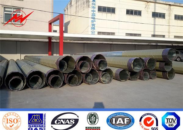 20m Electric Galvanized Steel Pole For 110KV Transmission Tower