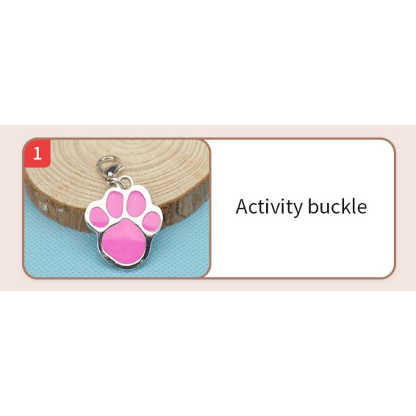 Paw Shape 25mm Dog Identification Tag Pendant Noiseless Dog Tags