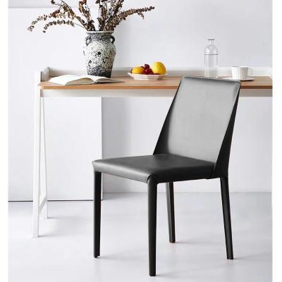 Saddle Craft Metal Base Dining Chairs 810mm Height Comfortable Leather