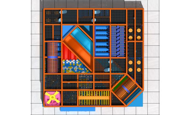Aire de jeux élastique labyrinthe intérieur et extérieur pour enfants