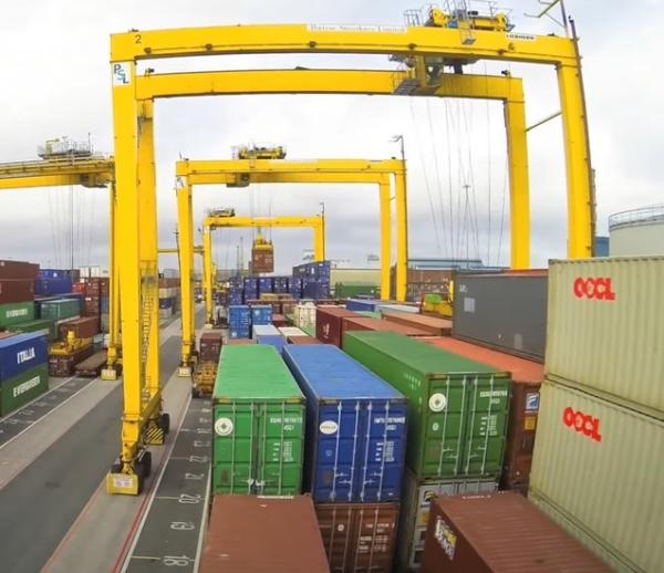 Double Girder Rubber Tired Gantry Crane 20t~50t  Span 5~10m Container Lifting Crane