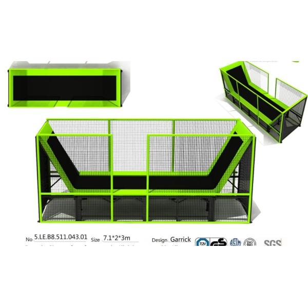 14M2 Chinese Family Small Children's Entertainment Trampoline/Made in China Cheap Rectangle Trampoline With Enclosure