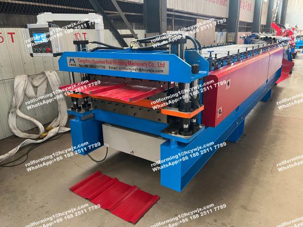 8-10m / Rollo mínimo de la capa doble del panel del tejado del metal que forma la máquina automática