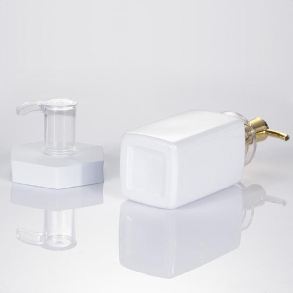 Frosted Airless Lotion Pump Bottles , Gold Lid Cosmetic Pump Dispenser