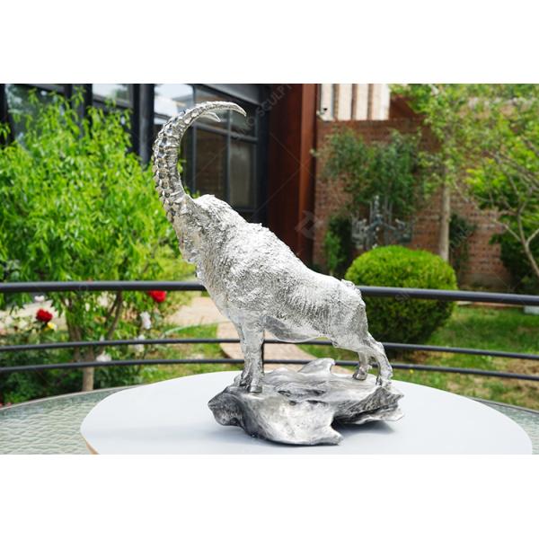 Современные металлические садовые скульптуры, металлическая статуя козы для наружного украшения