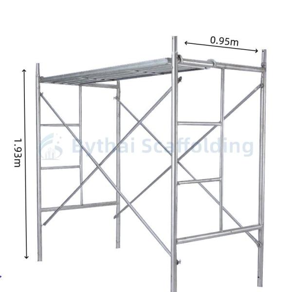 Painted Q235 Full Set Mason Frame Steel Scaffold with Gravity Lock OEM Service