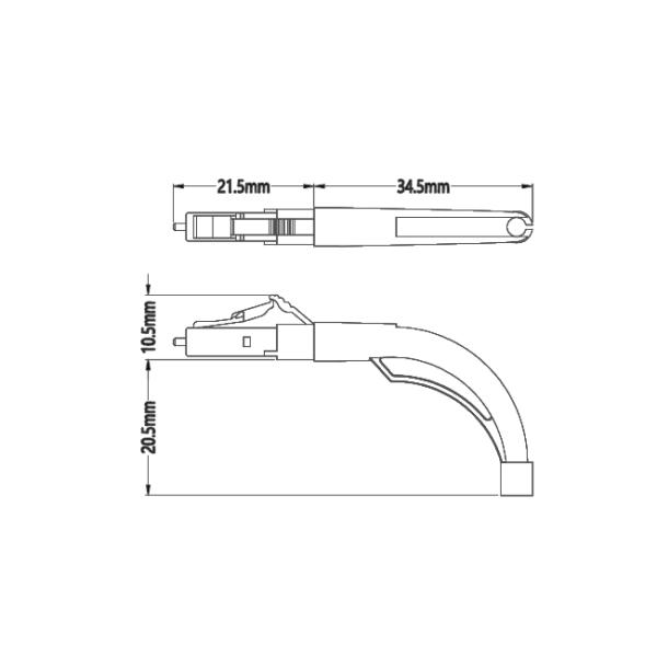 Гибкого провода мультимодный 50/125 3.0mm LSZH оптического волокна LC-LC Aqua двухшпиндельного