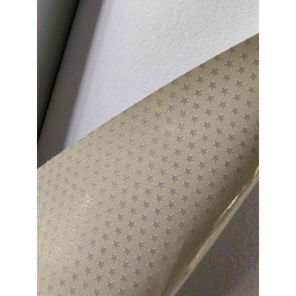 Star pattern Crystal Double Layer PU Coated Soccer Leather with Waterproof Non-Woven Backing and Customizable Pattern