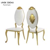 Modern Fashion Gold White Stainless Steel Banquet Chair Luxury Banquet Wedding Chair