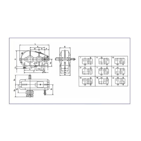 ZQ500 ZQ650 Crane Deceleration Gear Box 250-20900Nm Output Torque