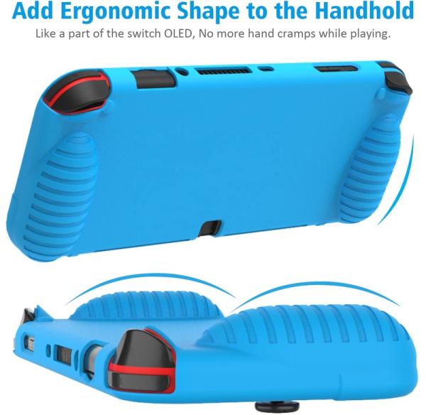 Protective HOXC Nintendo Switch OLED Silicone Protective Case, Ergonomic Grip Grip Silicone Cover For Nintendo Switch Pro Console