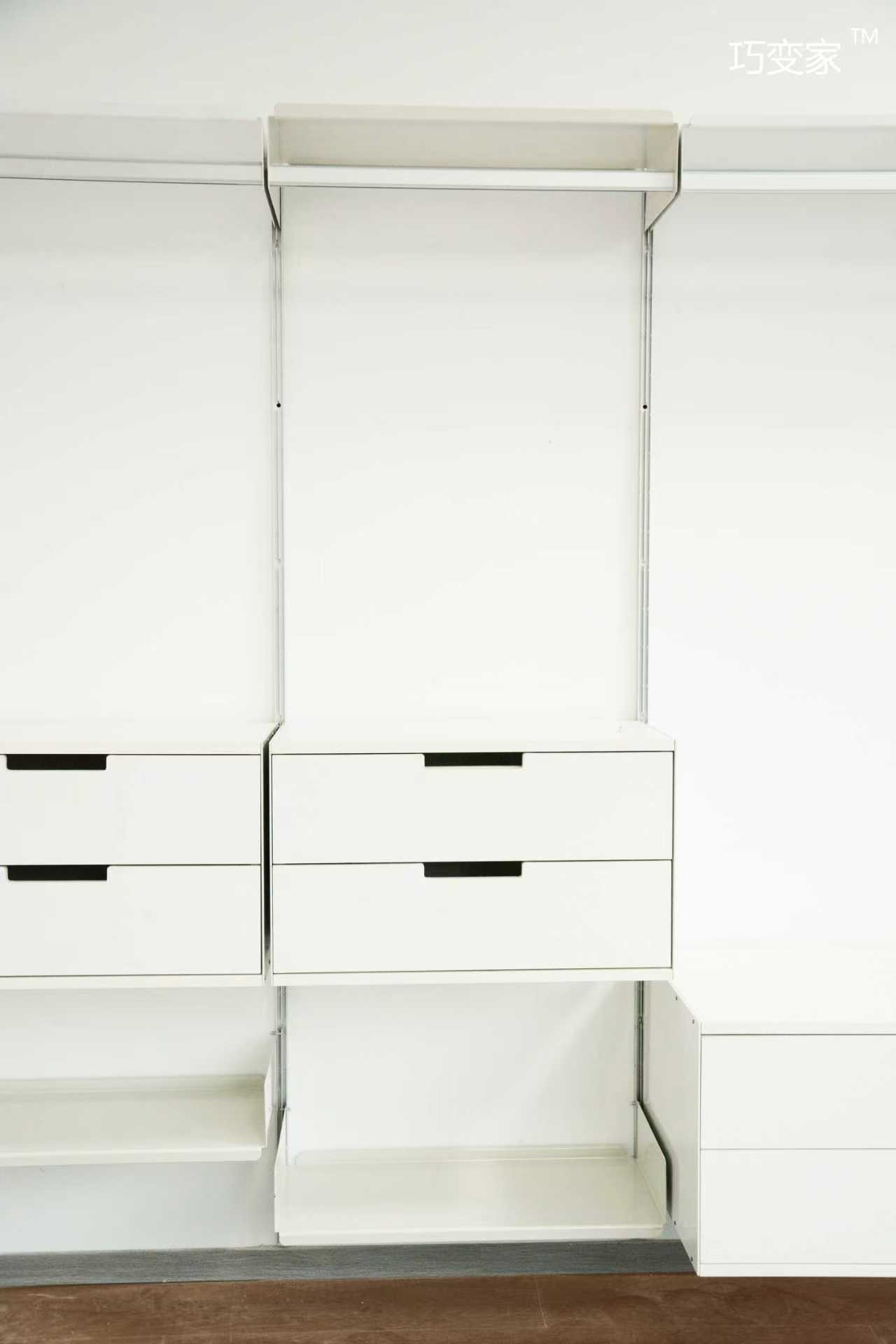 Flexible Detachable Metal Storage Rack Drawer Open Wardrobe for Assembling Clothes Racks Living Room