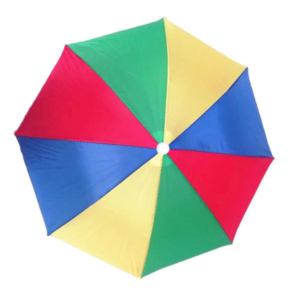 Sun-UV Protection Custom Logo Printing Head Hat Shape Umbrella for Adults and Kids