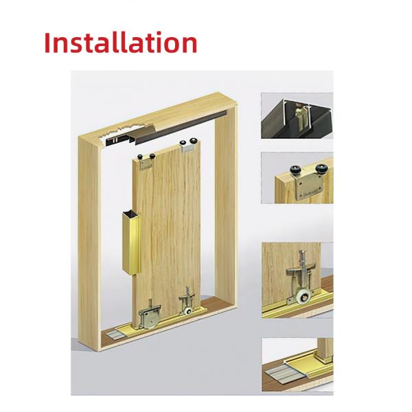 Древесные двери Сдвигающее колесо Ролики Шкафные установки Система с Сливером и 8,5cm*11cm Размер