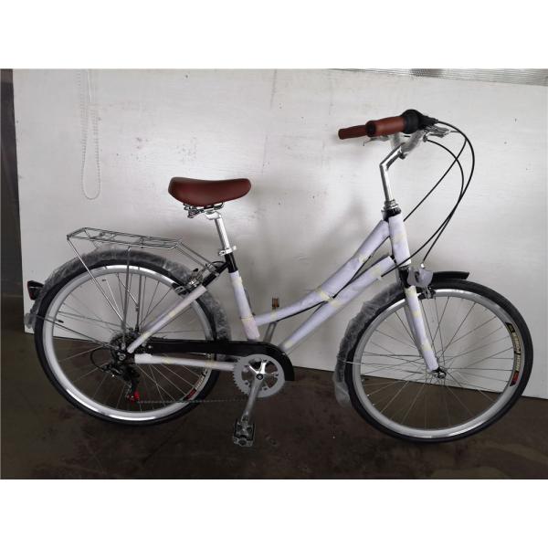 6 Speed Adult Women's Comfort Bike Vintage Lady Fitness City Bicycle with Basket