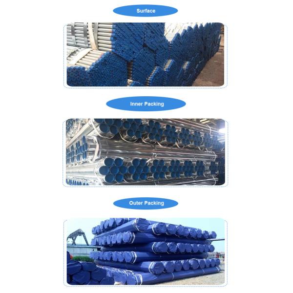 SS400 Erw galvanizó el cinc 40g cubrió la tubería de acero del SOLDADO ENROLLADO EN EL EJÉRCITO del hierro de 3 pulgadas